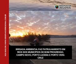 Brigada Ambiental faz patrulhamento em rios nos municípios de Bom Progresso, Campo Novo, Porto Lucena e Porto Vera Cruz