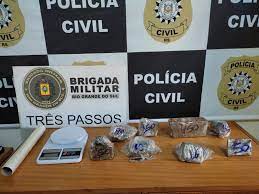 Forças de segurança prendem homem e mulher por tráfico de drogas em Três Passos